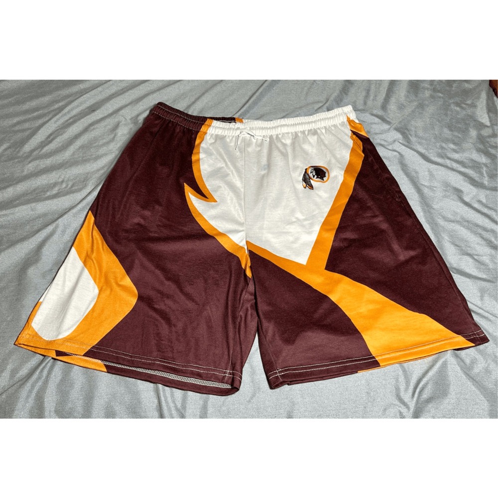 Vintage Washington Redskins Men’s T-shirt NFL Burgundy & Gold Shorts Sz 5XL